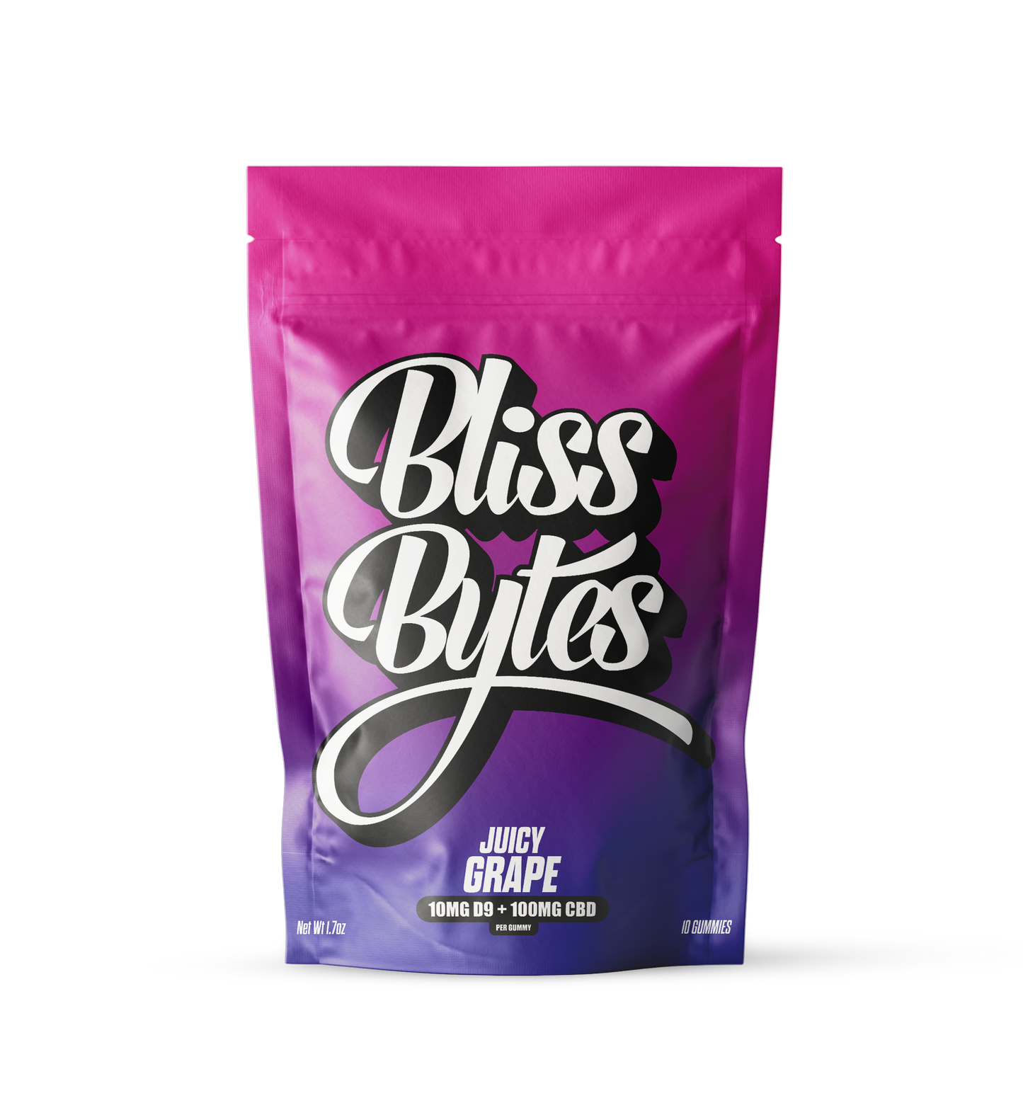 BLISS BYTES Juicy Grape D9+CBD 10MG THC 100MG CBD