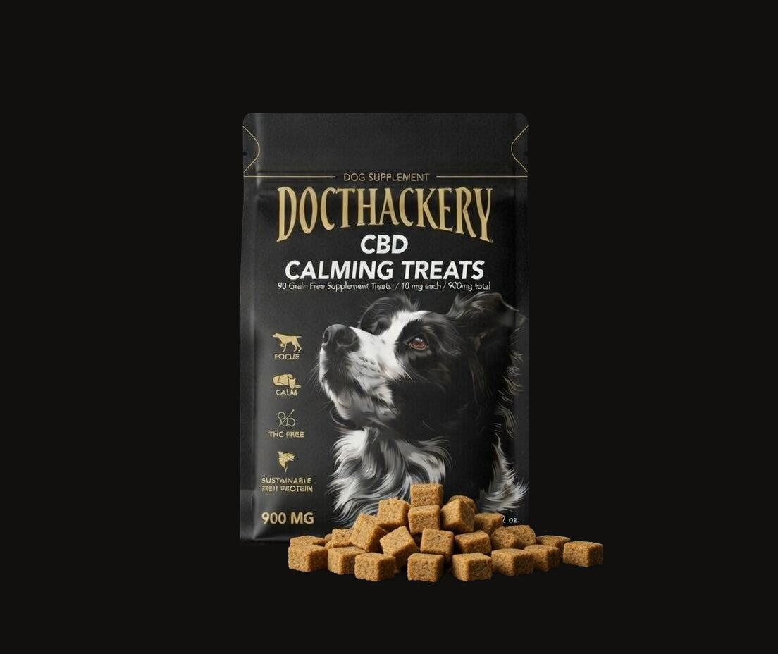 CBD Calming Treats for Dogs – 10mg Per Treat | 900mg Total | Grain-Free Fish Protein | Doc Thackery